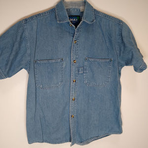 Max Active Worldwide Boys Chambray Vintage Shirt M